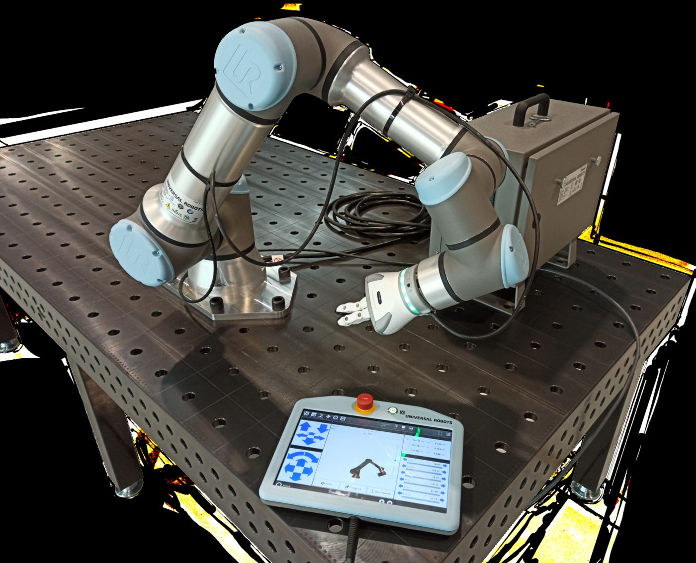 Cobot arm on an assembly cell